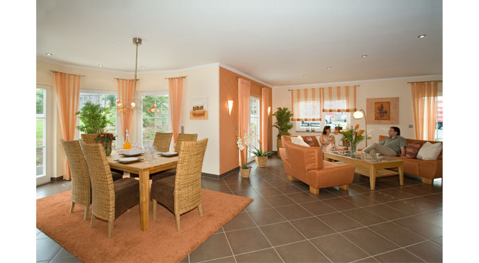 Rensch-Haus Musterhaus Riviera Wohnbereich
