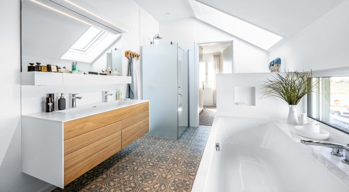 Badezimmer Musterhaus Aenne von SchwörerHaus