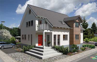 Außenansicht Musterhaus Mannheim von STREIF Haus