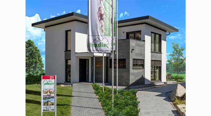 Albert-Haus Musterhaus Fellbach Elegant 168 Außenansicht