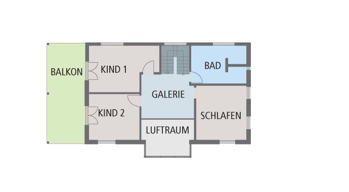 Chiemgauer Holzhaus Haus Chieming Grundriss Obergeschoss
