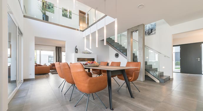 Essbereich Kundenhaus Denlöffel von SchwörerHaus