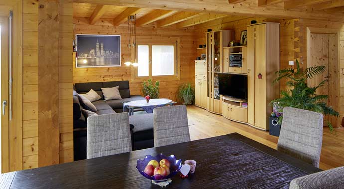 Rems-Murr-Holzhaus Haus Rosengarten Essbereich