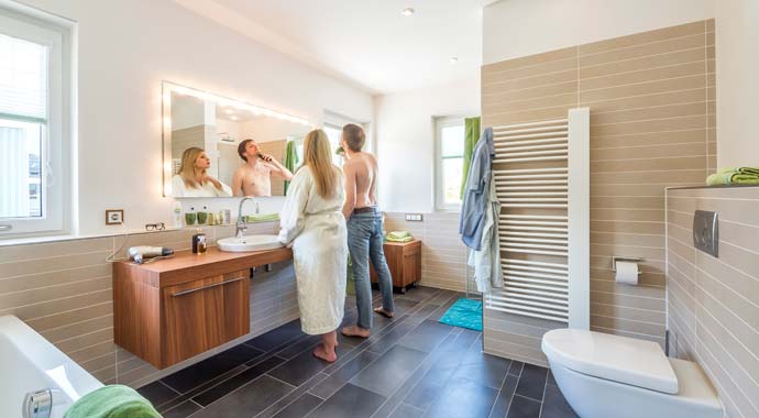 Haas Fertigbau MH Falkenberg 150 Badezimmer