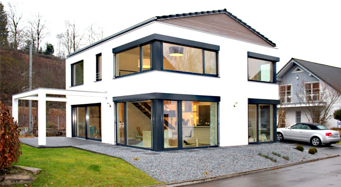 Musterhaus Ulm Außenansicht, Lehner Haus