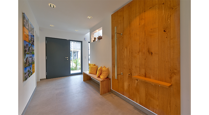 Büdenbender Hausbau Musterhaus Pascino Eingangsbereich