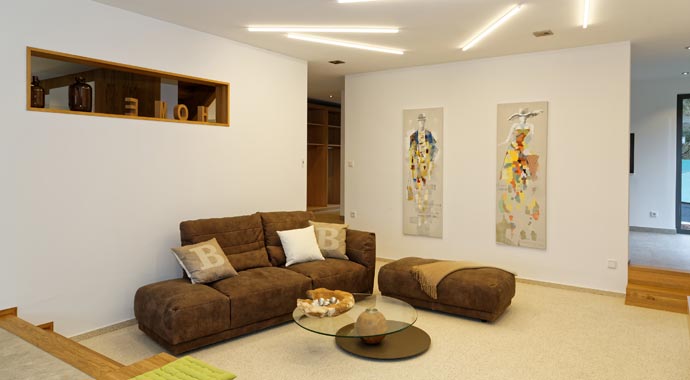 Büdenbender Hausbau Musterhaus Satchmo Wohnbereich