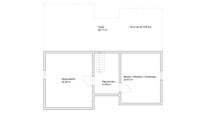Solid-Haus Kundenhaus Eiden Grundriss Kellergeschoss