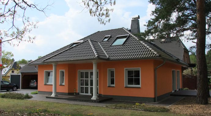 Town & Country Haus Musterhaus Winkelbungalow 108 Außenansicht