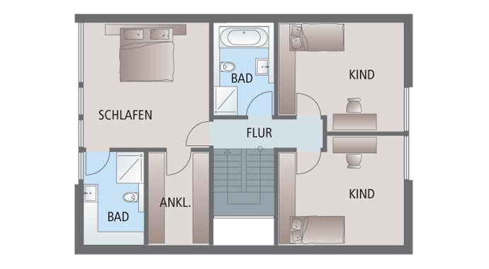 Huf Haus Musterhaus modum Grundriss Dachgeschoss