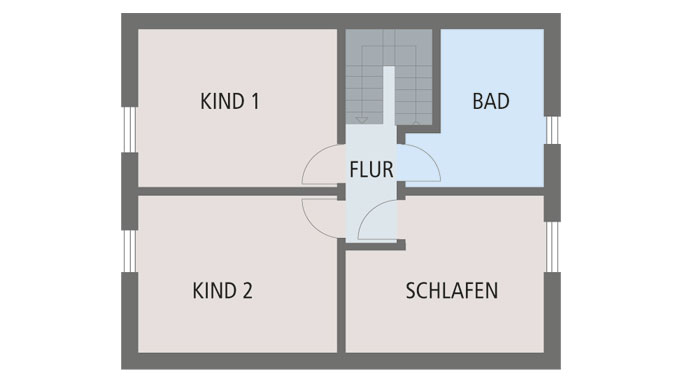 Grundriss Obergeschoss Kundenhaus Point 150.2 von Dan-Wood
