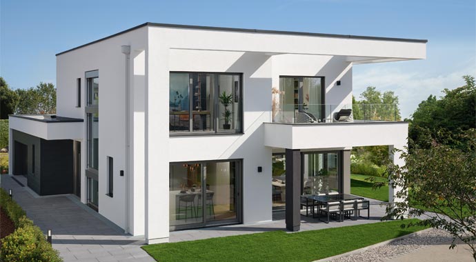 Außenansicht Musterhaus Poing von WeberHaus