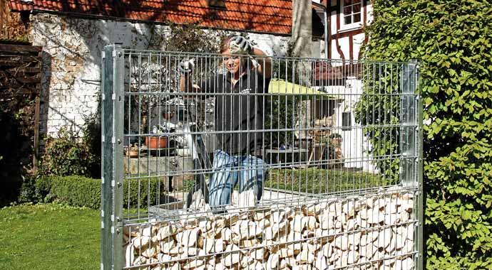 Aufbau einer Gabione Aufbau einer Gabione