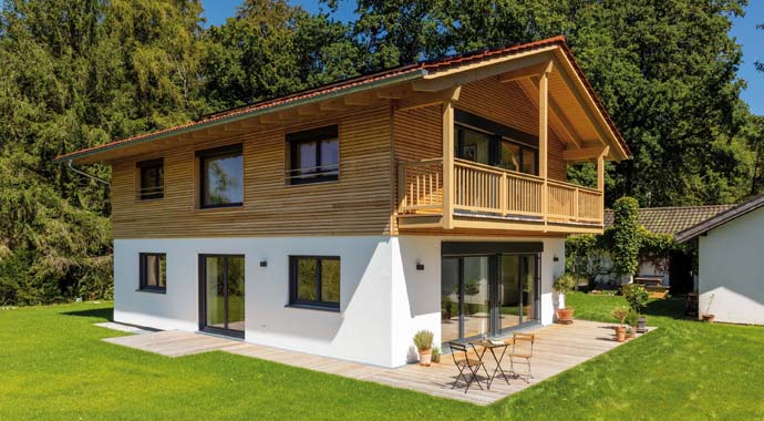 Außenansicht Haus Oberhaching von Regnauer Hausbau