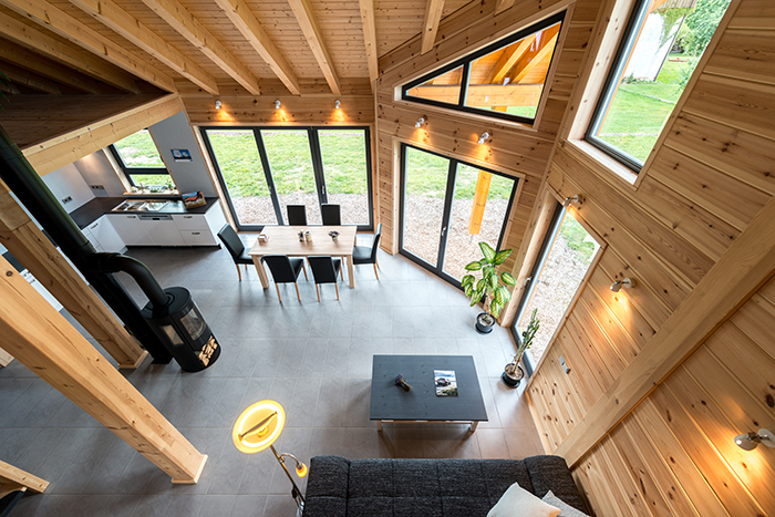 Musterhaus Wismarbucht Blick von oben