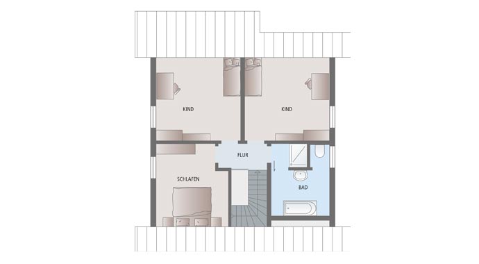 FingerHaus Fino 200 Grundriss Obergeschoss