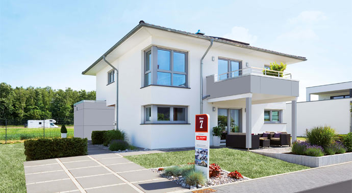 Außenansicht Musterhaus Köln von Fingerhut Haus