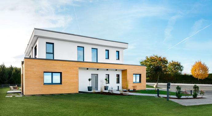 Außenansicht Musterhaus Vilaga von Fingerhut Haus