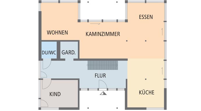 HUF Haus ART 6 Grundriss Erdgeschoss