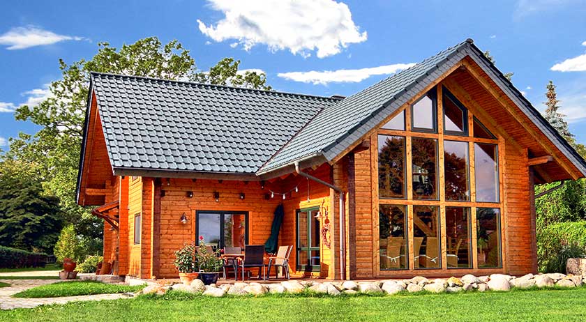 LéonWood Blockhaus Ontario Außenansicht