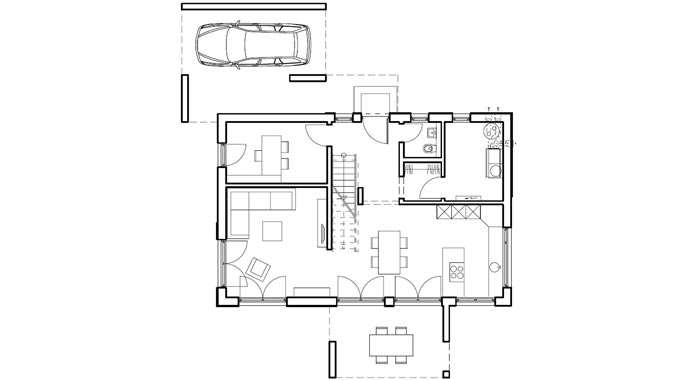Haas Fertigbau Haas MH Mannheim J 159 Grundriss Erdgeschoss