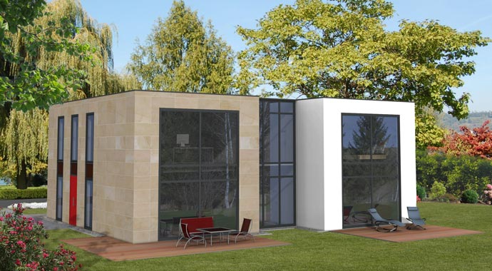 Solid-Haus Cube 250 Außenansicht