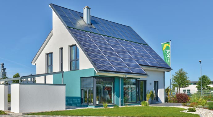 Helma Eigenheimbau Musterhaus Brüssel Außenansicht