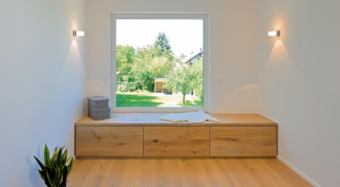 Gruber Naturholzhaus Haus Silbereiche Wohnbereich