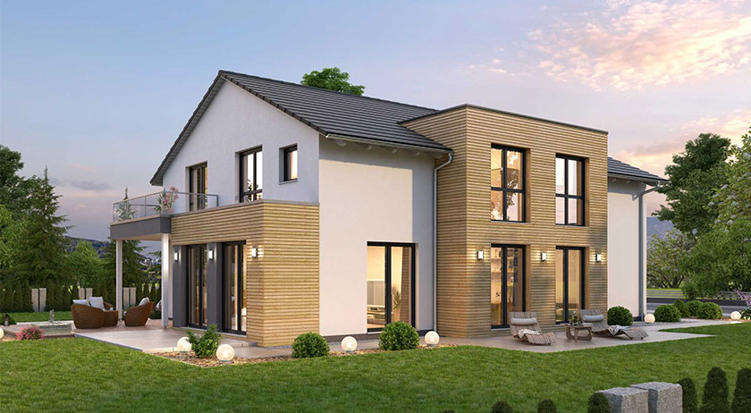 Ytong Bausatzhaus Zweifamilienhaus I 244 Außenansicht