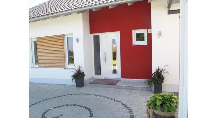 Town & Country Haus Musterhaus Bungalow 128 Eingang