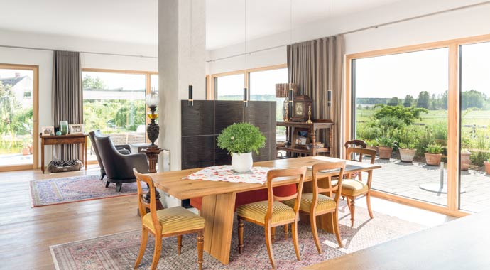 Essbereich Familien-Bungalow im Grünen von WeberHaus