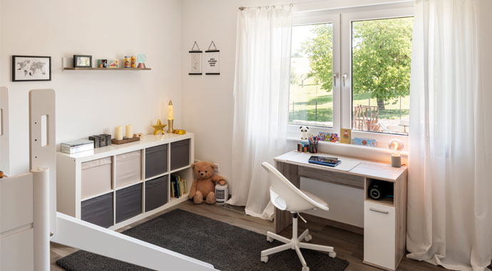 Kinderzimmer frei geplantes Haus im Bauhausstil von FingerHaus