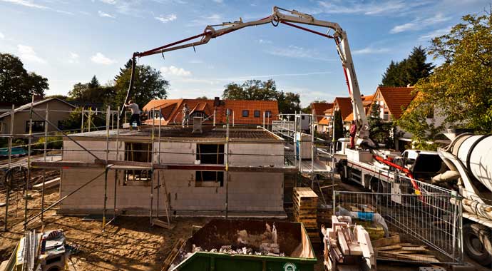 Haus in der Rohbauphase