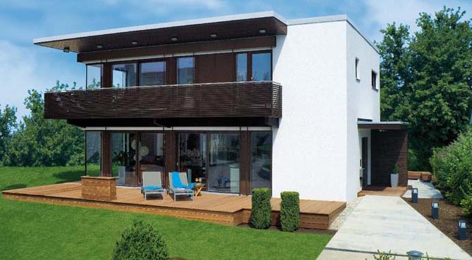 Regnauer Hausbau Musterhaus Vita Cube Fellbach Außenansicht