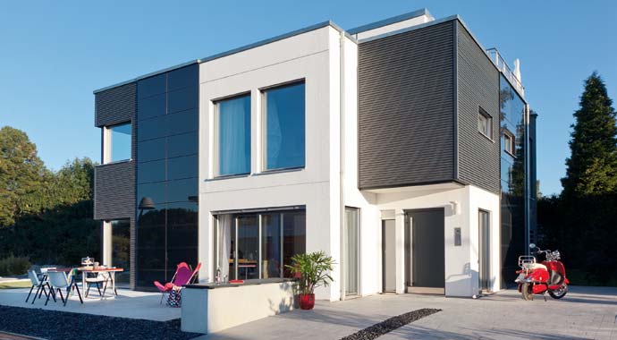 Schwabenhaus Plusenergiehaus Wuppertal Außenansicht