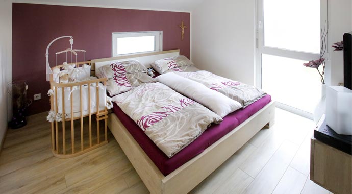 Schlafzimmer Kundenhaus Point 140 A2 von Dan-Wood