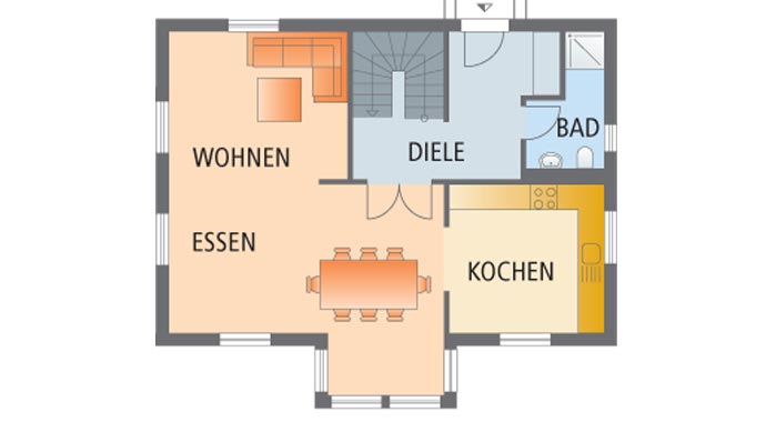 Regnauer Hausbau Haus Döhlau Grundriss Erdgeschoss