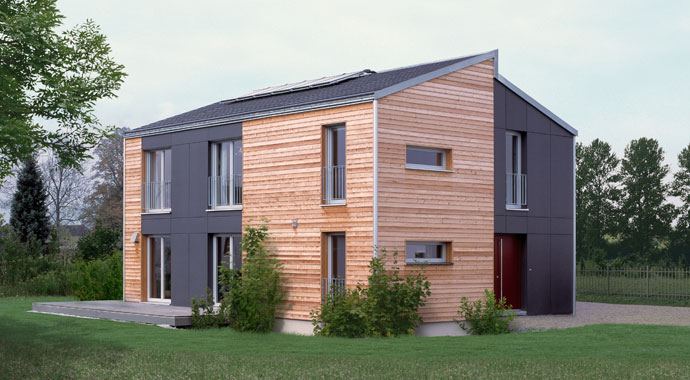 Baufritz-Haus, individuell geplantes Einfamilienhaus