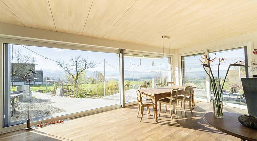 Klimaholzhaus Kundenhaus Oberalbis Wohnbereich