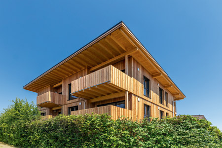 Außenansicht Traunstein von Chiemgauer Holzhaus Außenansicht Traunstein von Chiemgauer Holzhaus