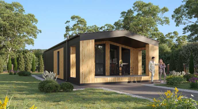 Außenansicht Bungalow Montreal von Hauswärts Consulting