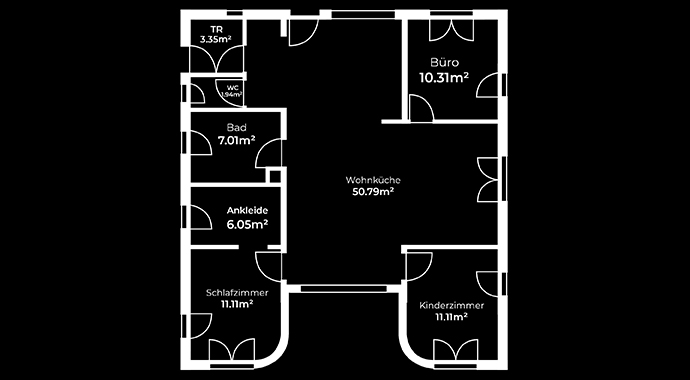 Grundriss Modulhaus von Wohnwagon