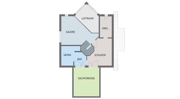 Luxhaus Satteldach Landhaus 144 Grundriss Obergeschoss