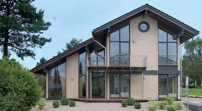 Stommel Haus Haus Bambus Außenansicht