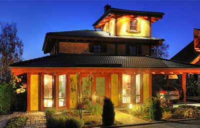 Vöma-Bio-Bau Musterhaus Toscana Außenansicht