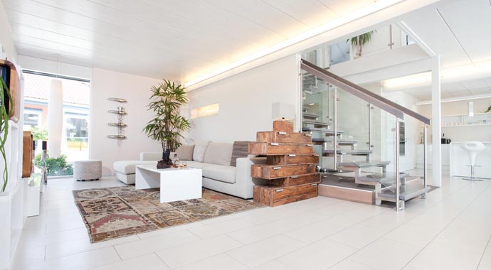 Griffner Fertighaus Musterhaus Graz Classic Wohnbereich