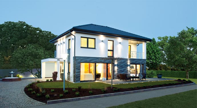 Elk Fertighaus Musterhaus Elk 153 Außenansicht