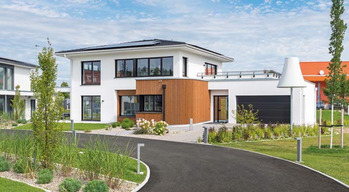Außenansicht Musterhaus Günzburg von WeberHaus