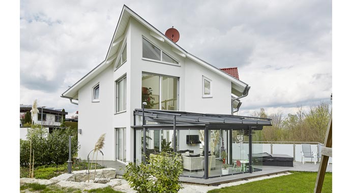 Luxhaus Satteldach Landhaus 144 Außenansicht