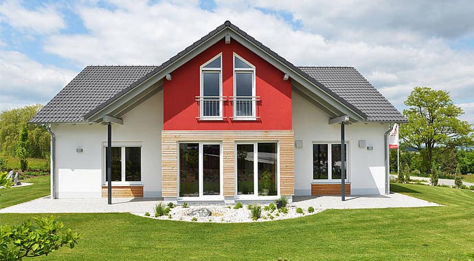 Town & Country Haus Musterhaus Bungalow 128 Außenansicht